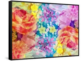 Composing with Coloured Blossoms-Alaya Gadeh-Framed Stretched Canvas