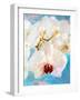 Composing with White and Pink Blossoms Infront of Blue Background-Alaya Gadeh-Framed Photographic Print