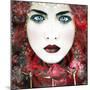 Composing Work of a Women's Portrait with Roses-Alaya Gadeh-Mounted Photographic Print