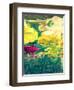 Composing, Yellow and Crimson Blossoms in Green Water, Floral Ornaments-Alaya Gadeh-Framed Photographic Print