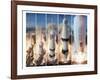 Composite 5 Frame Shot of Gantry Retracting While Saturn V Boosters Lift Off to Carry Apollo 11-Ralph Morse-Framed Photographic Print