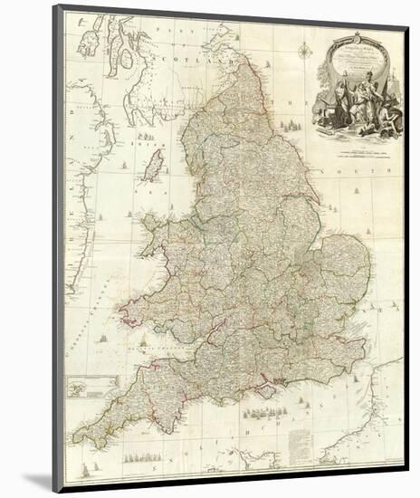 Composite: England, Wales, c.1790-John Rocque-Mounted Art Print