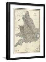 Composite: England, Wales, c.1861-Alexander Keith Johnston-Framed Art Print