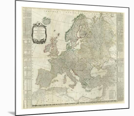 Composite: Europe, c.1787-Thomas Kitchin-Mounted Art Print
