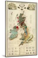 Composite: Geological and Palaeontological Map of the British Islands, c.1854-Alexander Keith Johnston-Mounted Art Print