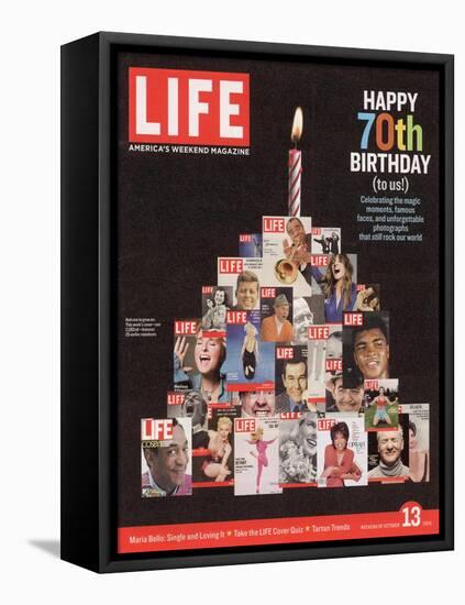 Composite Image Featuring 25 Earlier Covers, 70th Anniversary, October 13, 2006-null-Framed Stretched Canvas