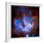 Composite Image from Chandra and Hubble Data, Divided Neighborhood of Some 200 Hot, Young Stars-null-Framed Premium Photographic Print