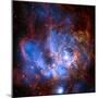 Composite Image from Chandra and Hubble Data, Divided Neighborhood of Some 200 Hot, Young Stars-null-Mounted Premium Photographic Print