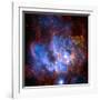 Composite Image from Chandra and Hubble Data, Divided Neighborhood of Some 200 Hot, Young Stars-null-Framed Photographic Print