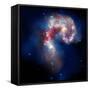 Composite Image of Antennae Galaxies - Interstellar Gas with Elements from Supernova Explosions-null-Framed Stretched Canvas