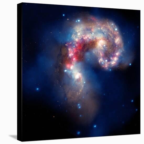 Composite Image of Antennae Galaxies - Interstellar Gas with Elements from Supernova Explosions-null-Stretched Canvas