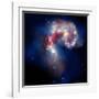 Composite Image of Antennae Galaxies - Interstellar Gas with Elements from Supernova Explosions-null-Framed Photographic Print