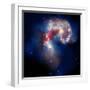 Composite Image of Antennae Galaxies - Interstellar Gas with Elements from Supernova Explosions-null-Framed Photographic Print