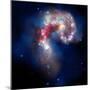 Composite Image of Antennae Galaxies - Interstellar Gas with Elements from Supernova Explosions-null-Mounted Photographic Print