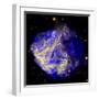 Composite Image of Data from Chandra and Hubble, Depicts Scene of a Supernova Explosion's Aftermath-null-Framed Photographic Print