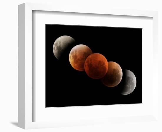 Composite Image of Lunar Eclipse-null-Framed Photographic Print