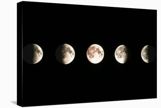 Composite Image of the Phases of the Moon-John Sanford-Stretched Canvas