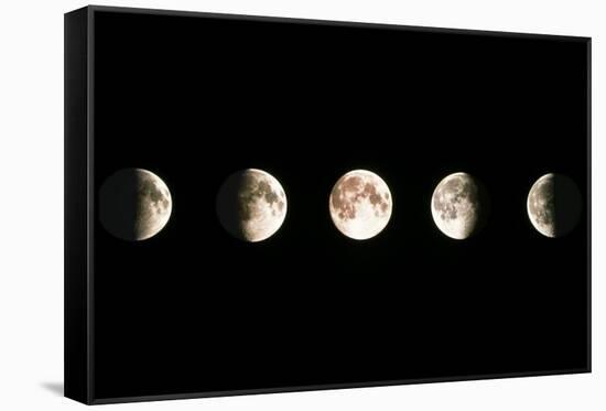 Composite Image of the Phases of the Moon-John Sanford-Framed Stretched Canvas