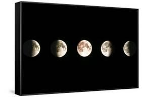 Composite Image of the Phases of the Moon-John Sanford-Framed Stretched Canvas