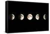 Composite Image of the Phases of the Moon-John Sanford-Framed Stretched Canvas