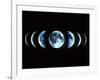 Composite Image of the Phases of the Moon-Dr. Fred Espenak-Framed Photographic Print