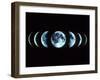 Composite Image of the Phases of the Moon-Dr. Fred Espenak-Framed Photographic Print