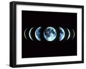 Composite Image of the Phases of the Moon-Dr. Fred Espenak-Framed Photographic Print