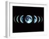 Composite Image of the Phases of the Moon-Dr. Fred Espenak-Framed Photographic Print