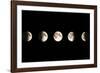 Composite Image of the Phases of the Moon-John Sanford-Framed Photographic Print