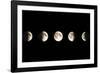 Composite Image of the Phases of the Moon-John Sanford-Framed Photographic Print