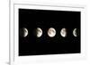 Composite Image of the Phases of the Moon-John Sanford-Framed Photographic Print