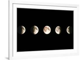 Composite Image of the Phases of the Moon-John Sanford-Framed Photographic Print