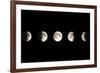 Composite Image of the Phases of the Moon-John Sanford-Framed Photographic Print