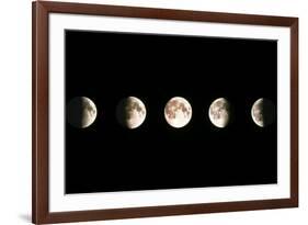 Composite Image of the Phases of the Moon-John Sanford-Framed Photographic Print