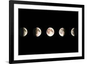 Composite Image of the Phases of the Moon-John Sanford-Framed Photographic Print