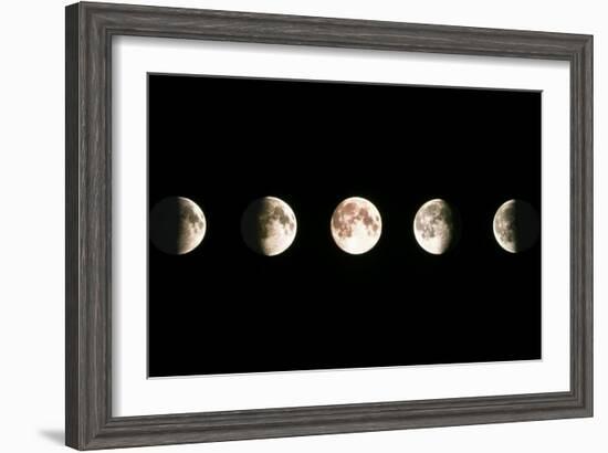 Composite Image of the Phases of the Moon-John Sanford-Framed Photographic Print