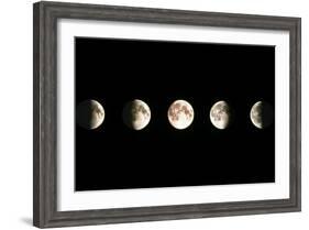 Composite Image of the Phases of the Moon-John Sanford-Framed Photographic Print