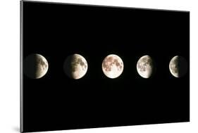 Composite Image of the Phases of the Moon-John Sanford-Mounted Photographic Print