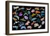 Composite image of tropical nudibranchs, Indo-Pacific-Georgette Douwma-Framed Photographic Print