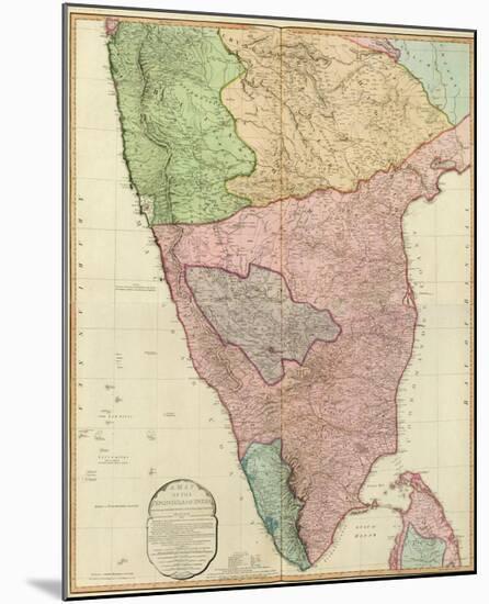 Composite: India Peninsula, c.1800-William Faden-Mounted Art Print