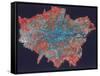 Composite Landsat False Colour Image of Greater London, 1979-null-Framed Stretched Canvas
