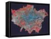 Composite Landsat False Colour Image of Greater London, 1979-null-Framed Stretched Canvas