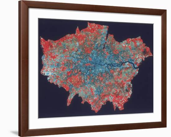 Composite Landsat False Colour Image of Greater London, 1979-null-Framed Giclee Print