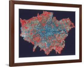 Composite Landsat False Colour Image of Greater London, 1979-null-Framed Giclee Print