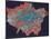 Composite Landsat False Colour Image of Greater London, 1979-null-Mounted Giclee Print