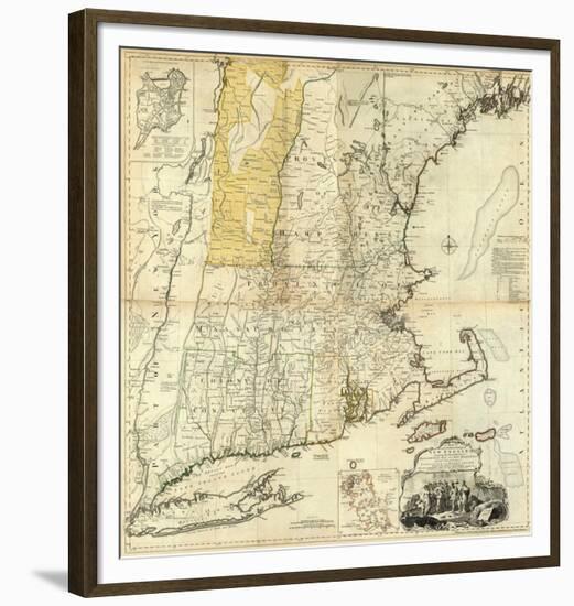 Composite: New England, c.1776-Thomas Jefferys-Framed Art Print