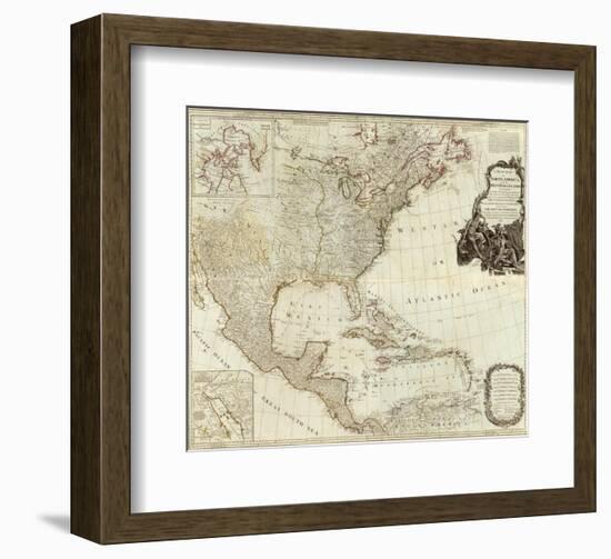 Composite: North America, West India Islands, c.1786-Thomas Pownall-Framed Art Print