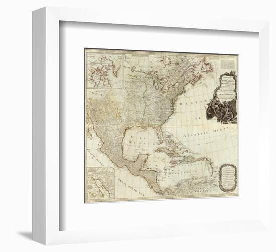 Composite: North America, West India Islands, c.1786-Thomas Pownall-Framed Art Print