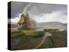 Composite of Fly Geyser at Sunrise, Gerlach, Nevada, Usa-Josh Anon-Stretched Canvas