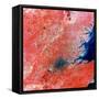 Composite Photograph of London Taken by Landsat 2, 29 July 1975-null-Framed Stretched Canvas